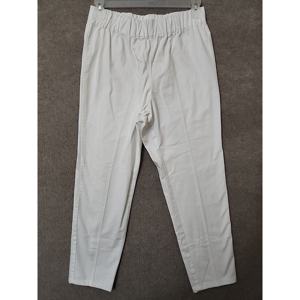 Soft Surroundings Pull On Ankle Jeans Womens XL White Straight Leg Stretch